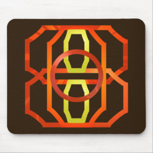 Retro orange 1970's mouse mat