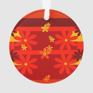 Retro orange 1970's ornament