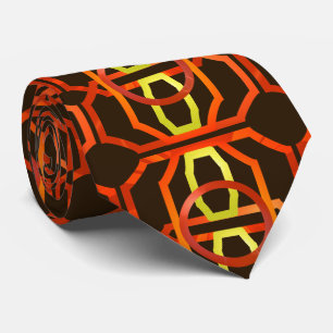 Retro orange 1970's tie