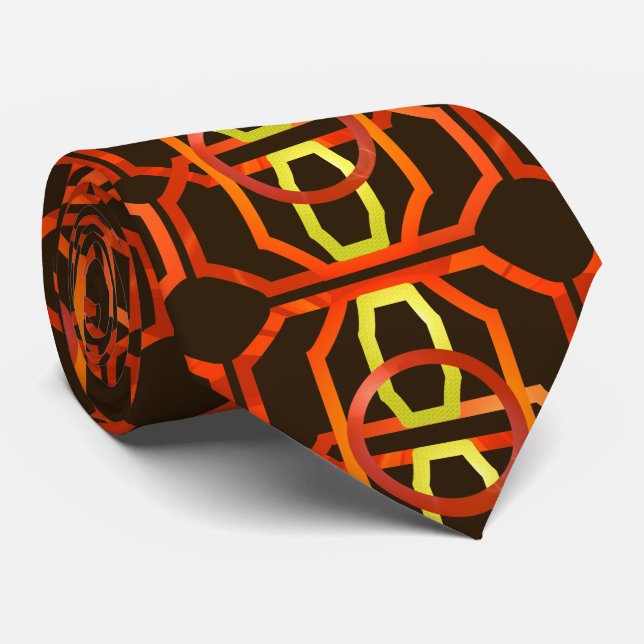 Retro orange 1970's tie (Rolled)