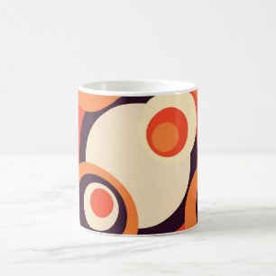 Retro Orange and Brown Fifties Abstract Art 2 Coffee Mug