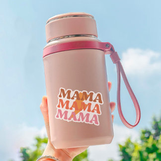 Retro Orange and Yellow Mama Vinyl Sticker