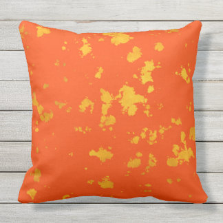 RETRO ORANGE AND YELLOW organics Throw Cushion