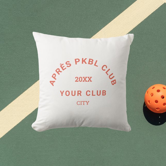 Retro Orange Après PKBL Club Crest Pickleball Cushion (Creator Uploaded)