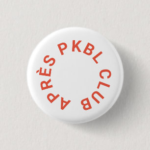 Retro Orange Après PKBL Club Pickleball 3 Cm Round Badge