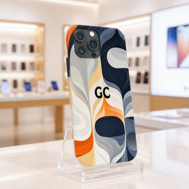 Retro Orange Black and Grey IPhone Case (Creator Uploaded)