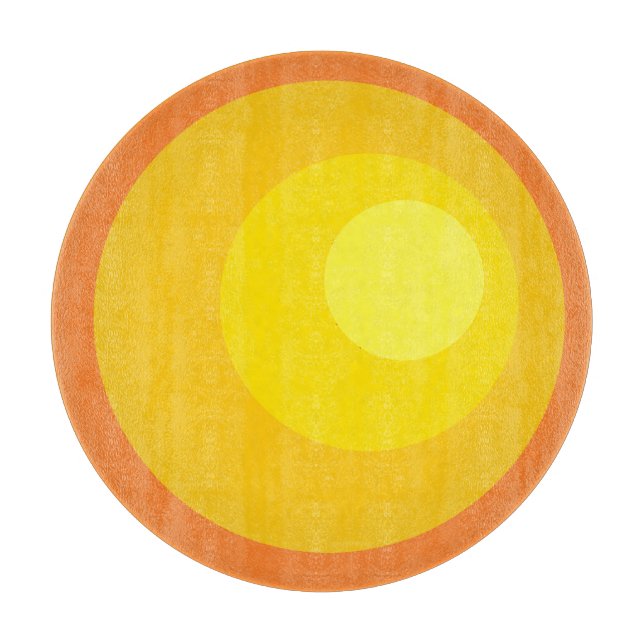 Retro Orange Circles Cutting Board (Front)