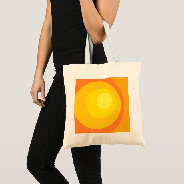 Retro Orange Circles Tote Bag (Front (Product))