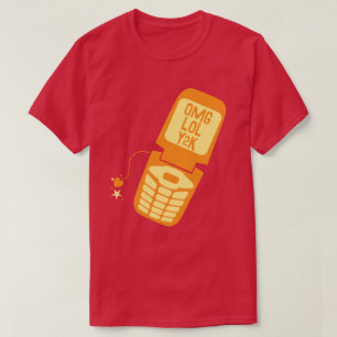 Retro Orange Flip Phone T-Shirt