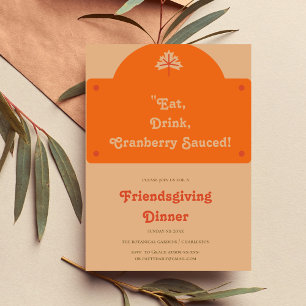 RETRO ORANGE FRIENDSGIVING INVITATION