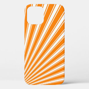Retro Orange Funky Sun Rays Background iPhone 12 Pro Case