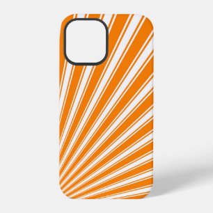 Retro Orange Funky Sun Rays Background iPhone 12 Pro Case