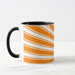 Retro Orange Funky Sun Rays Background Mug