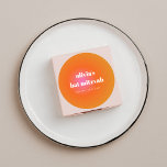 Retro Orange Gradient Unique Bat Mitzvah Custom Classic Round Sticker<br><div class="desc">Retro Orange Pink Gradient Unique Bat Mitzvah Custom Classic Round Sticker</div>