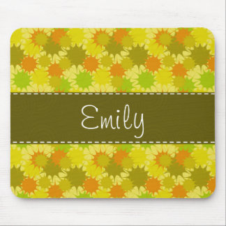 Retro Orange & Green Mouse Mat