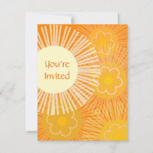 Retro Orange Invitation
