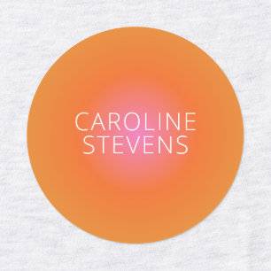 Retro Orange Pink Gradient   Personalised Name