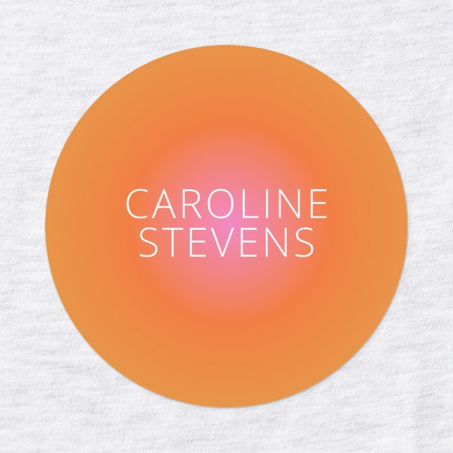 Retro Orange Pink Gradient | Personalised Name (Design 1)