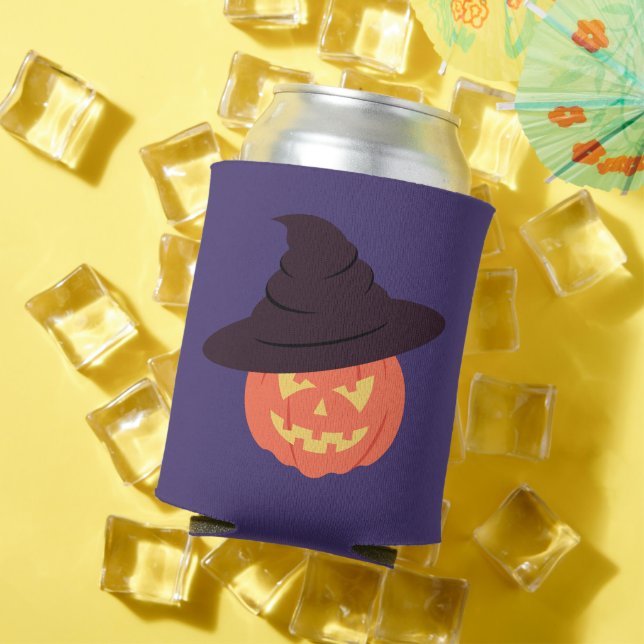 Retro Orange Pumpkin Can Cooler – Fall Autumn  (In Situ Summer)