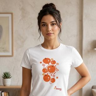 Retro Orange Splash T-Shirt Vintage Fruit Graphic Tri-Blend Shirt