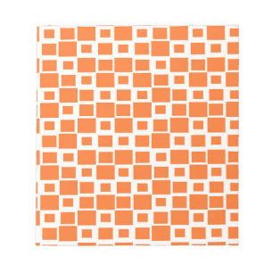 Retro Orange Squares Pattern Notepad