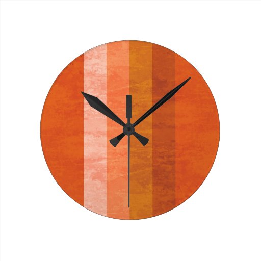 Image of Retro Orange Striped Clock
