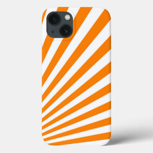 Retro Orange Sun Rays Background iPhone 13 Case
