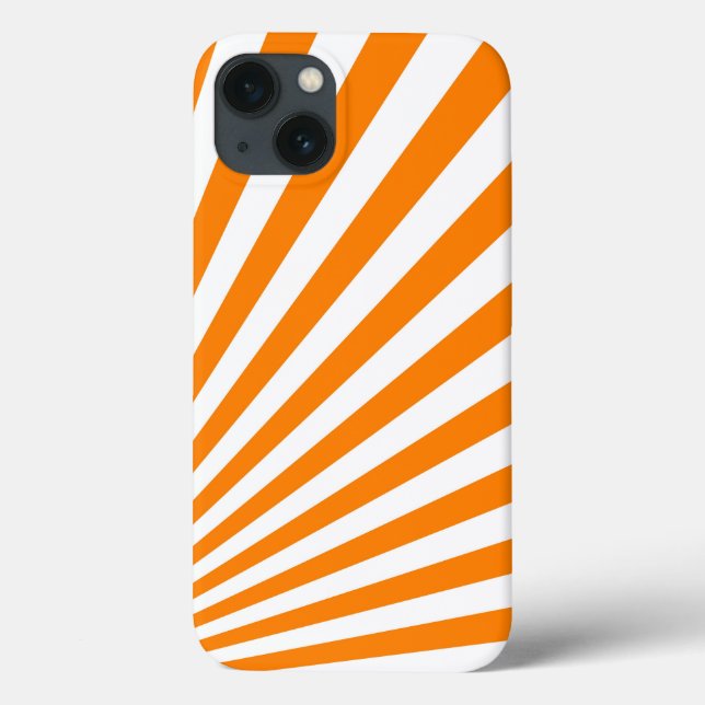 Retro Orange Sun Rays Background Case-Mate iPhone Case (Back)