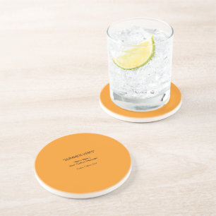 Retro Orange Texture – Summer Vibes Art Coaster