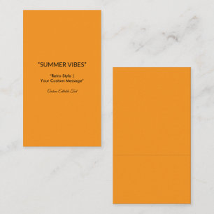 Retro Orange Texture – Summer Vibes Art Enclosure Card