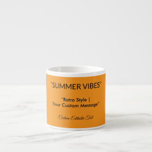 Retro Orange Texture – Summer Vibes Art Espresso Cup