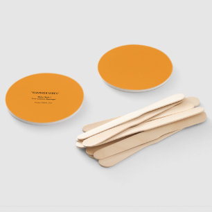 Retro Orange Texture – Summer Vibes Art Hand Fan