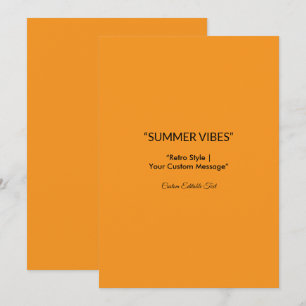 Retro Orange Texture – Summer Vibes Art Save The Date