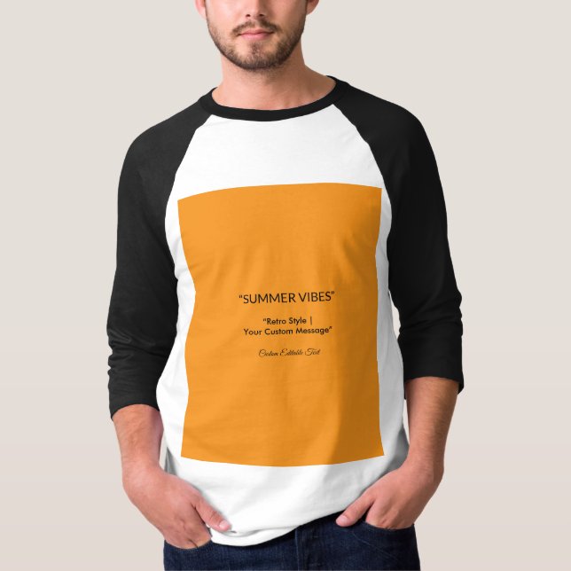 Retro Orange Texture – Summer Vibes Art T-Shirt (Front)