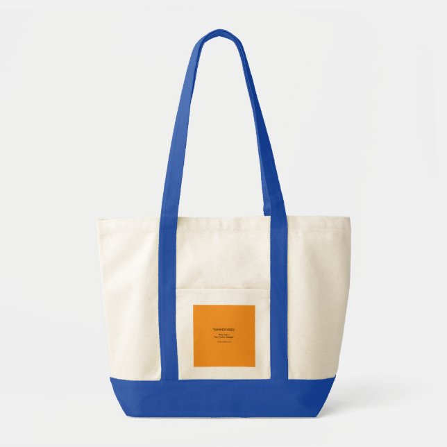 Retro Orange Texture – Summer Vibes Art Tote Bag (Front)