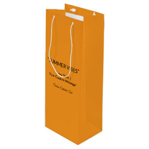 Retro Orange Texture – Summer Vibes Art Wine Gift Bag