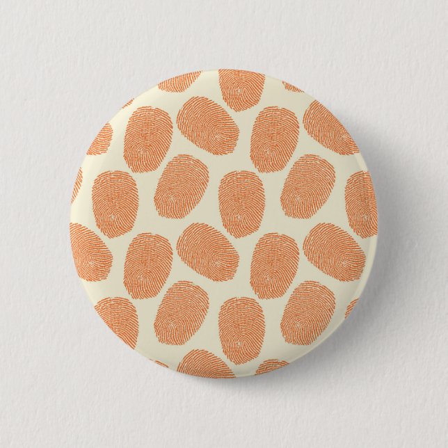 Retro Orange Thumbprint Pattern 6 Cm Round Badge (Front)