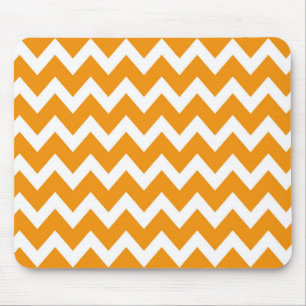 Retro ORANGE Zig Zag Pattern Mouse Mat