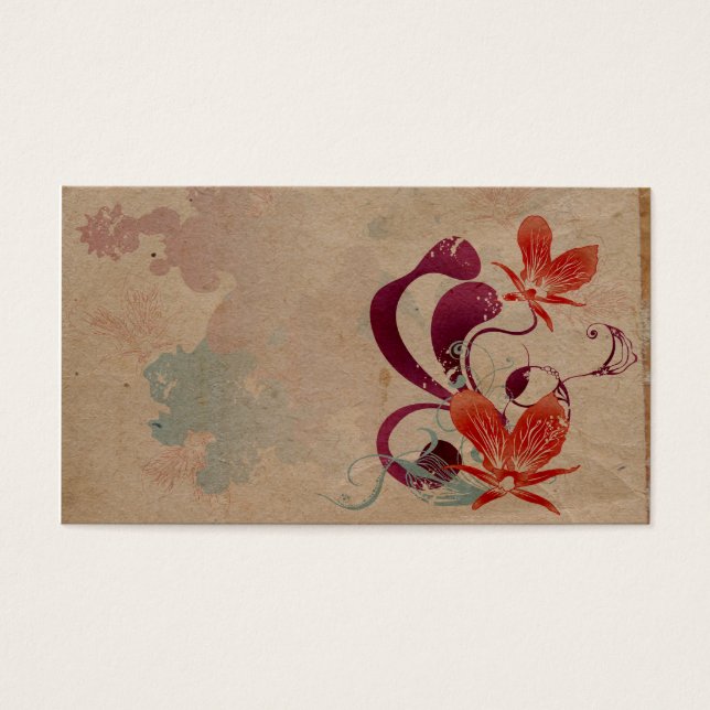 Retro orchids Profile Card (Front)