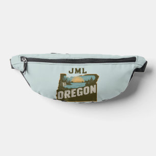 Retro Oregon Silhouette Monogram Bum Bags