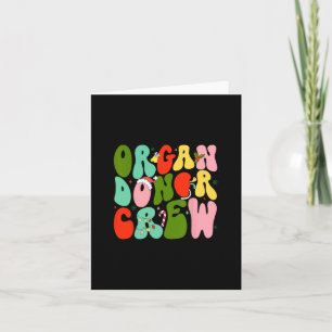 Retro Organ Donor Christmas Crew Donation Awarenes Card