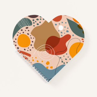 Retro Organic Shapes & Botanical Design Notebook