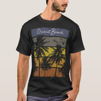 Retro Orient Beach Saint Martin Beach Palm Tree be T-Shirt