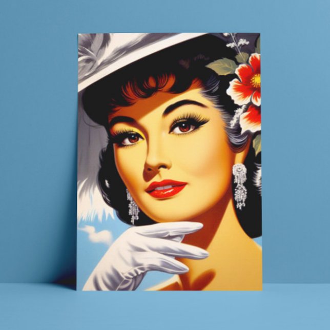 Retro Oriental Woman Postcard (Creator Uploaded)