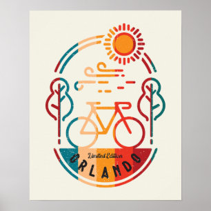Retro Orlando Bike Trail  Poster