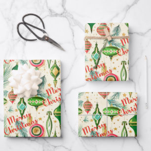 Retro Ornament Delight Wrapping Paper Sheet
