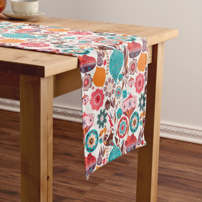 Retro Ornament Short Table Runner (In Situ)