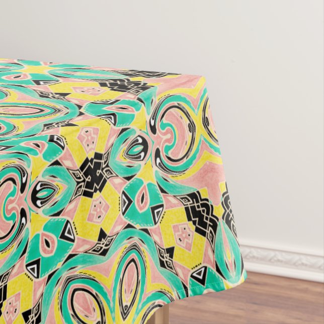Retro ornament tablecloth (In Situ)