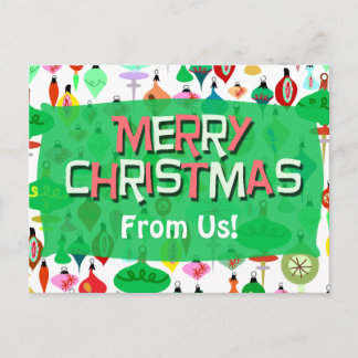 Retro Ornament Vintage Holiday Fun Postcard