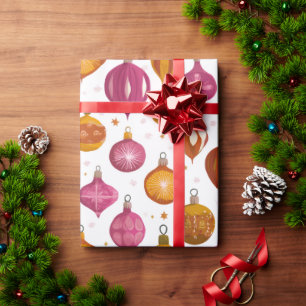 Retro Ornaments Christmas Wrapping Paper